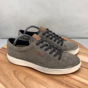 ECCO Soft 7 Leather Sneakers Mens 9 / 43 Brown Comfort Shoes Lace Up Low Top
